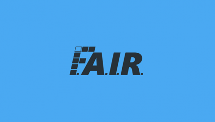 A graphic banner displaying the F.A.I.R. Statement logo in black on a blue background.
